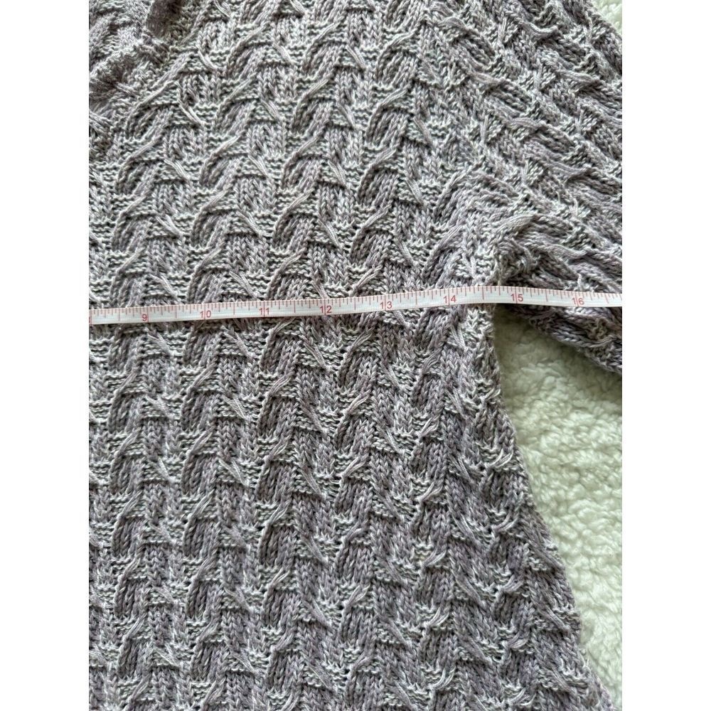 Light Taupe Textured Crew Neck Sweater